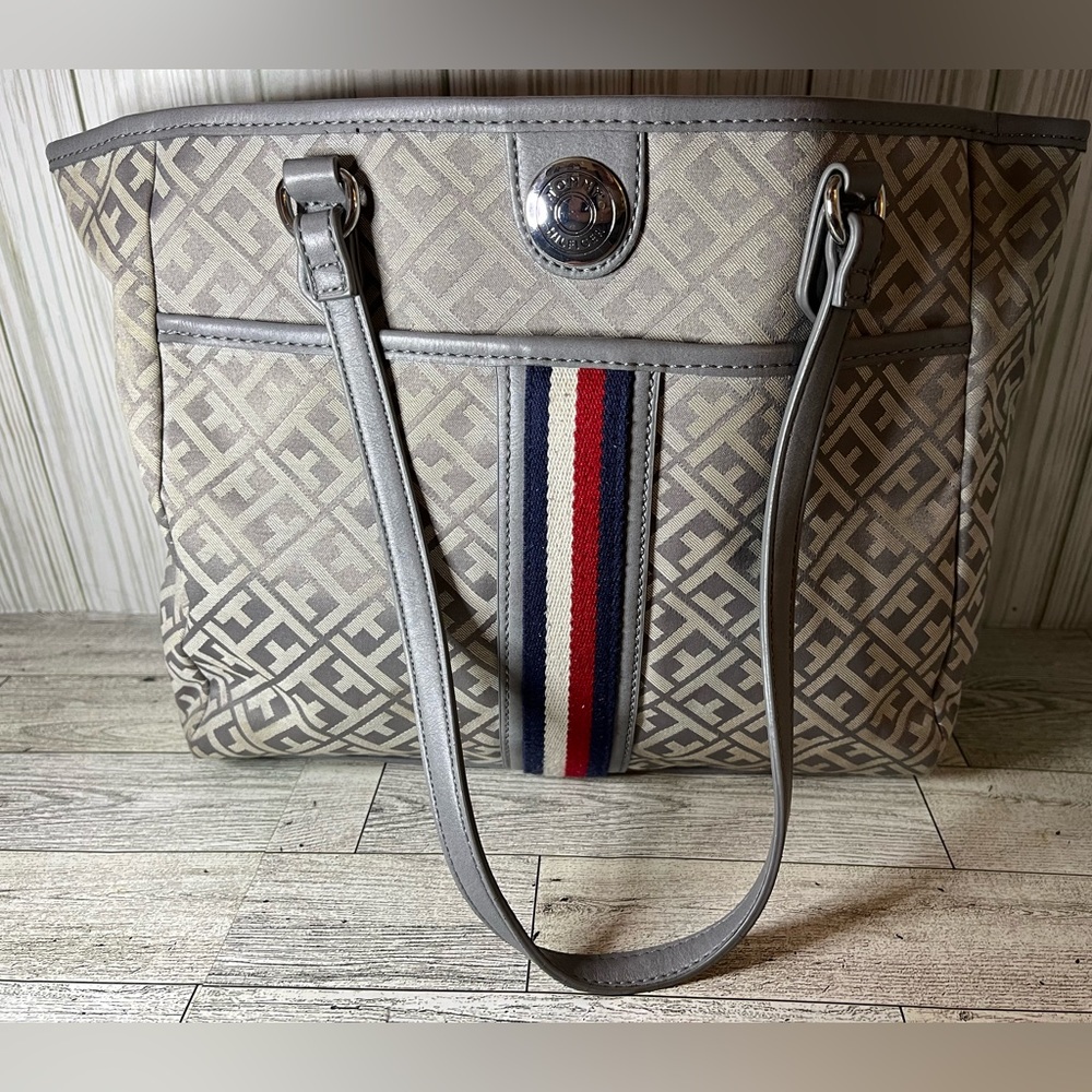 Tommy Hilfiger Shopper Bag Dark/Light Gray Color